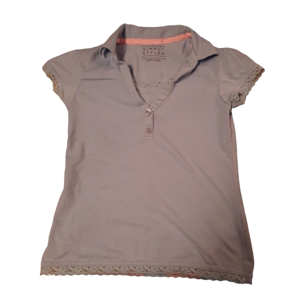 Simply Styled Girls Blue Blouse Size Medium